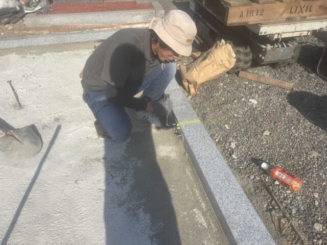 桑名市佛眼院　永代供養墓工事　㉗外柵設置